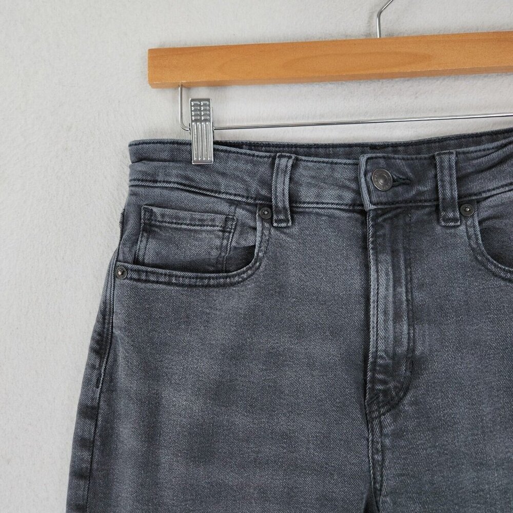 American Eagle Jeans Womens 6 Washed Black Mom Jean Stretch High Rise Denim - Picture 2 of 12